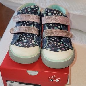 Navy Pokie Dot High Tops